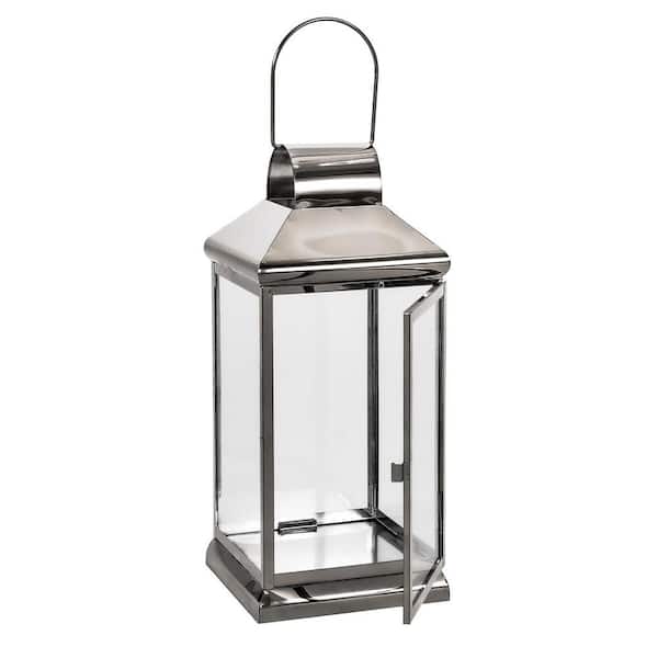 HOTEBIKE 7.1 in. x 16.3 in. Silver Stainless Steel Outdoor Patio Lantern