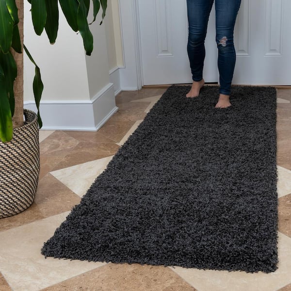 Black Snowflake Indoor Doormat Floormat Non Slip Door Rug Washable
