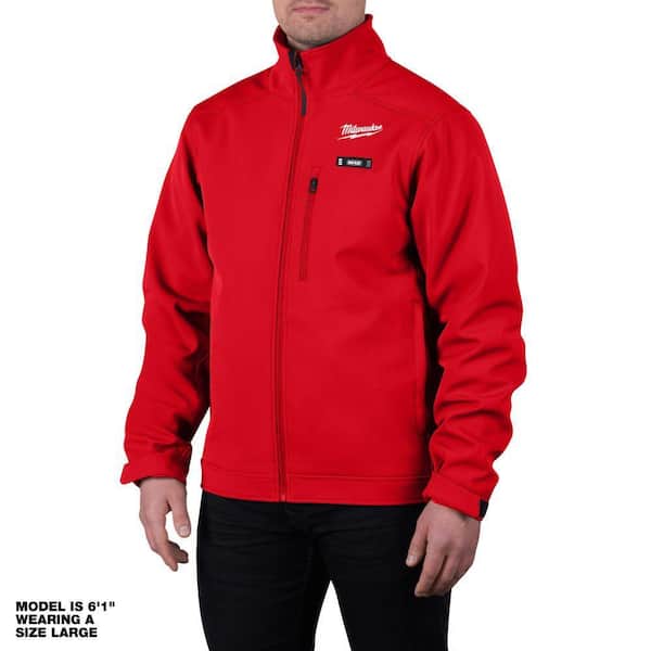 Milwaukee Men's Small M12 12V Lithium-Ion Cordless TOUGHSHELL Red Heated Jacket with (1) 3.0 Ah Battery and Charger