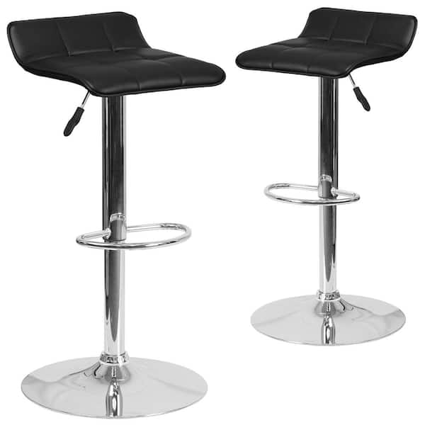 Carnegy Avenue 32 in. Black Bar stool (Set of 2)