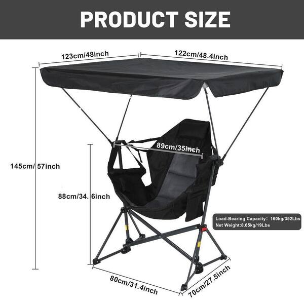 MUKE Portable Hammock Camping Chair with Adjustable Canopy