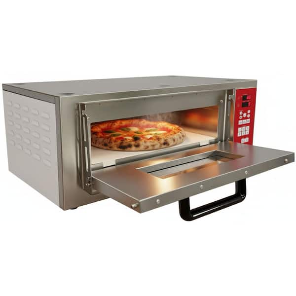 28.5 in. W Commercial NSF Single Deck Countertop Pizza Oven EF08P in Stainless Steel