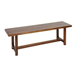 Blakely Walnut Finish Dining Bench Backless 60 in .