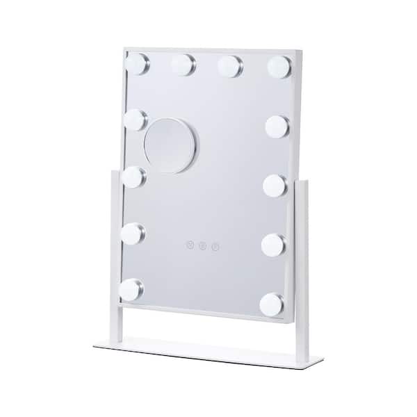 VEVOR Hollywood Vanity Mirror with Lights, White, 14.3 in. W x 3.3 in. H, Modern, Classic, Square, Carbon, Cosmetic Mirror