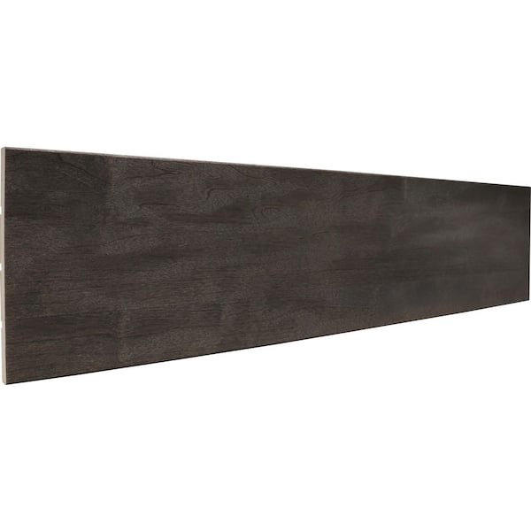 . 438 in. D x 5.5 in. W x 48 in. L Black Stained Poplar Wood Baseboard Moulding