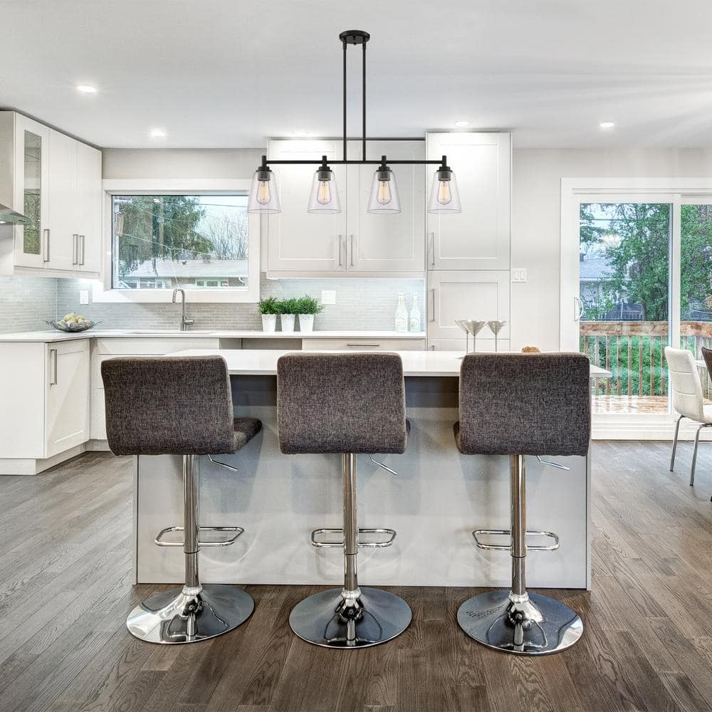 Westin Contemporary 4-Light Matte Black Island Pendant