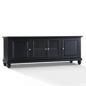 Cambridge 60 in. Black Wood TV Stand Fits TVs Up to 60 in. with Storage Doors