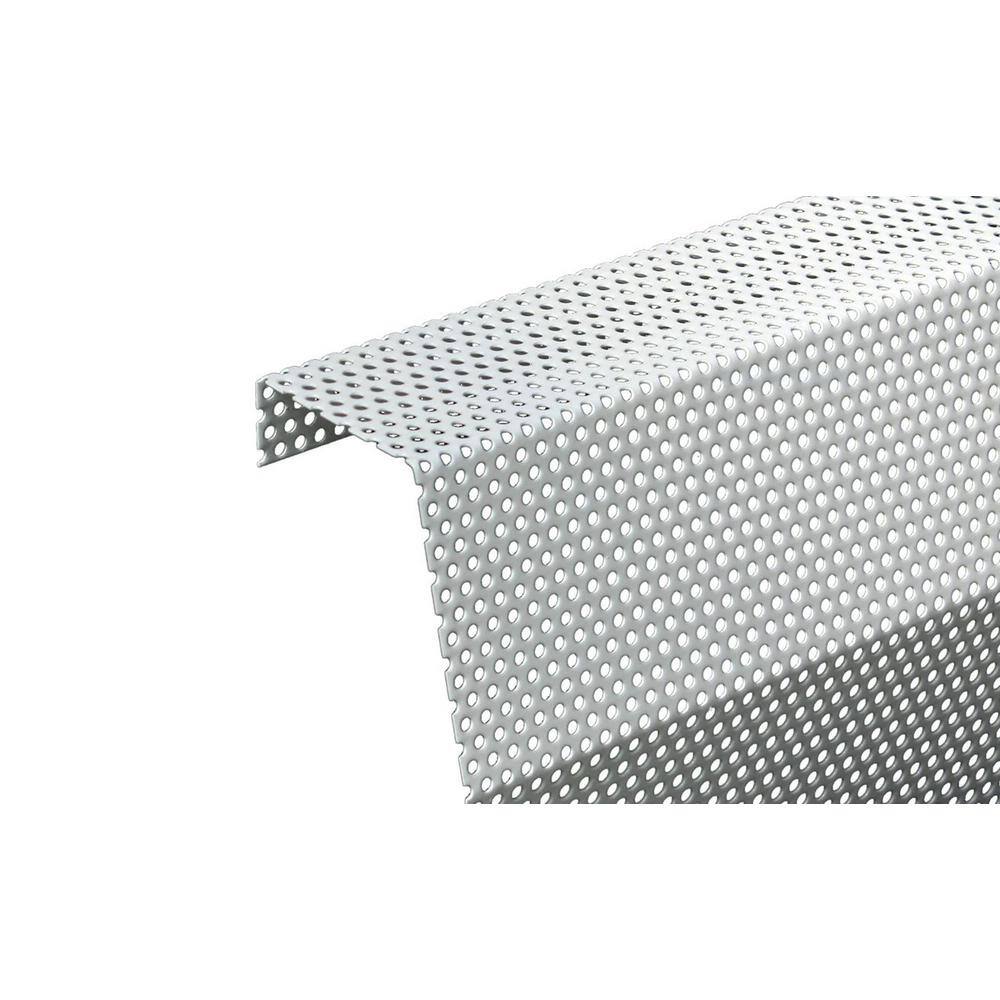 White Galvanized Steel 2 ft Slip-On Baseboard Heater Cover with Endcaps