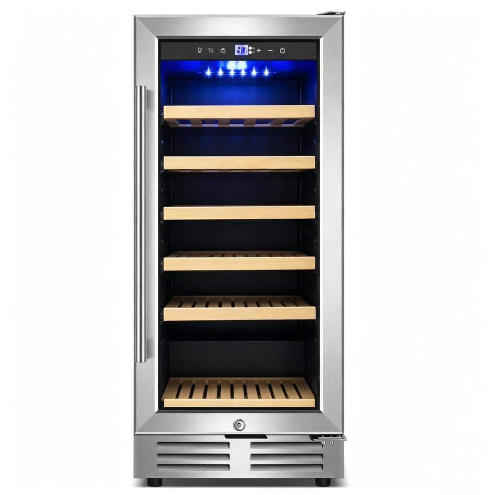15 in. Single Zone Built-In 30-Wine Bottle Wine Cooler with Precise Temperature Control, UV-Blocked Glass in Silver price history on PriceWatchPro