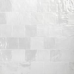 Amagansett Gin White 4 in. x 4 in. Mixed Finish Ceramic Wall Tile (5.38 Sq. Ft. / Case)