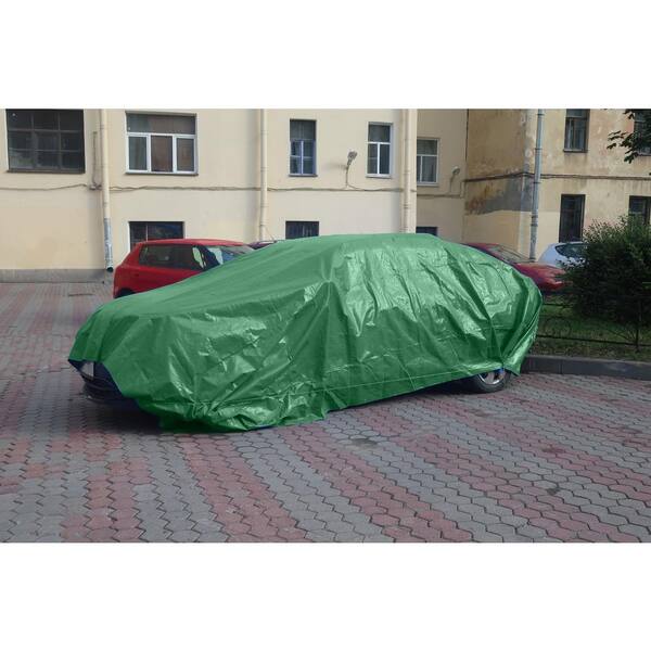 BOEN 20 ft. x 40 ft. Multi-Purpose Green Poly Tarp Cover 8