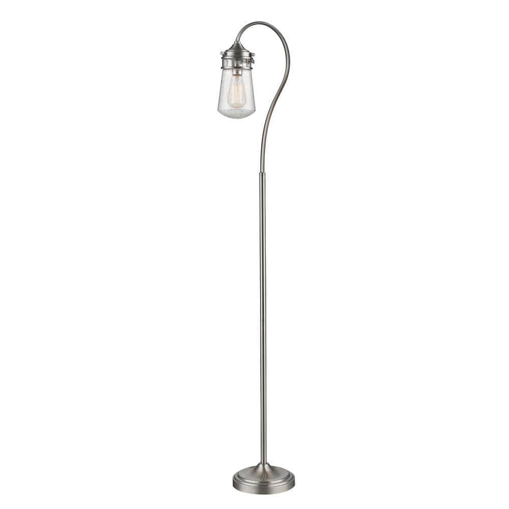 Celeste 58.25 In. Brushed Nickel 1 Light Architect Floor Lamp For 