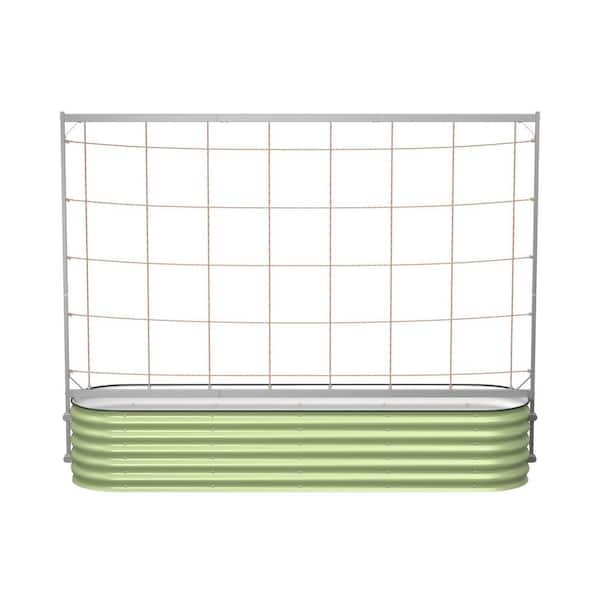 8. 0ft Long Metal Frame Garden Trellis, for Climbing Plants Like Cucumber Beans Tomatoes & Vines for Raised Garden Beds