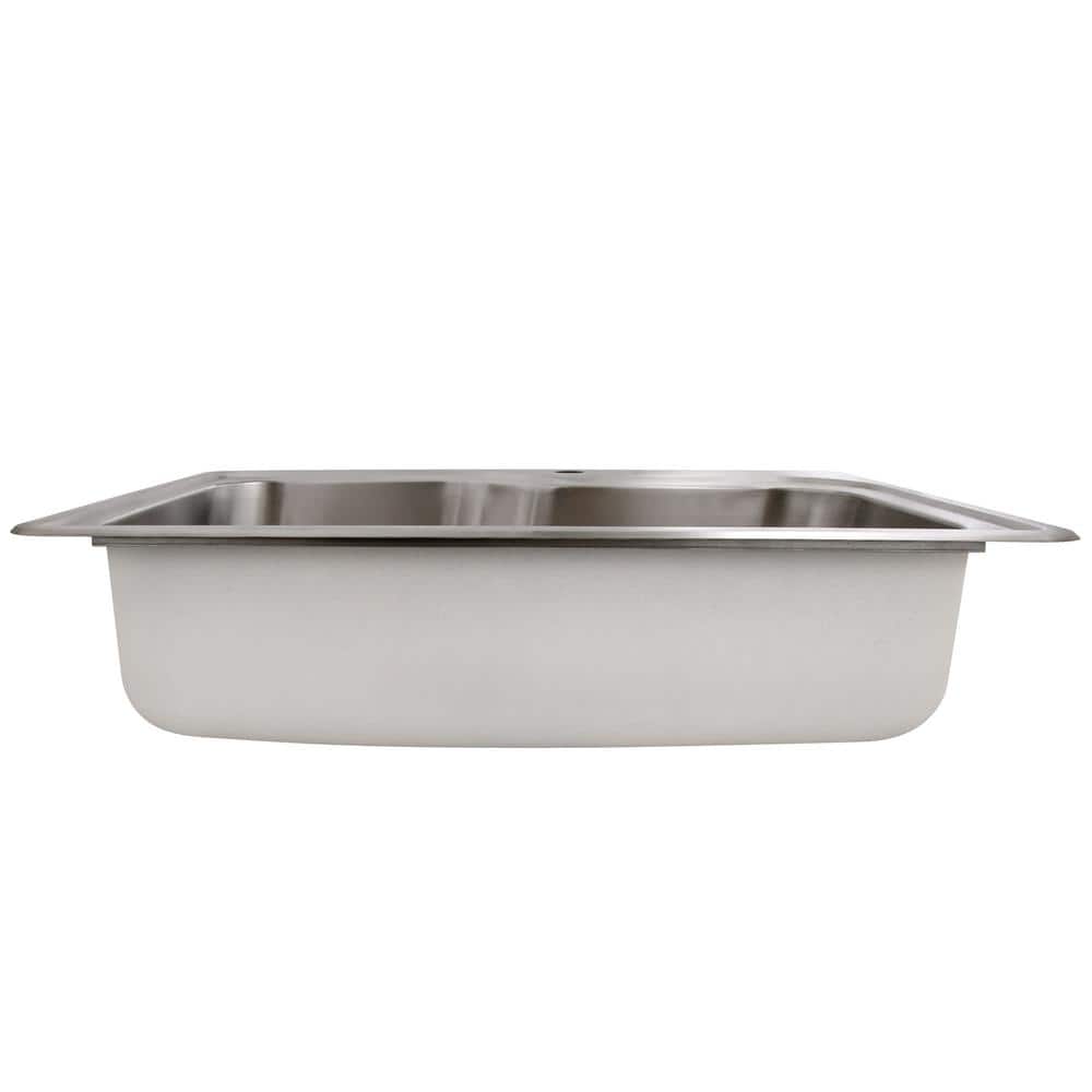Sleek 33" Stainless Steel Single Bowl Kitchen Sink