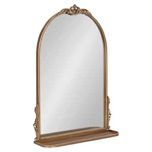 Myrcelle 20.5 in. W x 27.75 in. H Metal Gold Arch Traditional Framed Decorative Wall Mirror