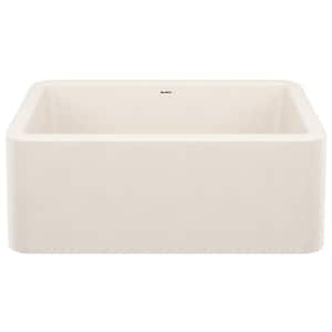 Ikon SILGRANIT 27 in. Farmhouse Apron-Front Single Bowl Soft White Granite Composite Kitchen Sink