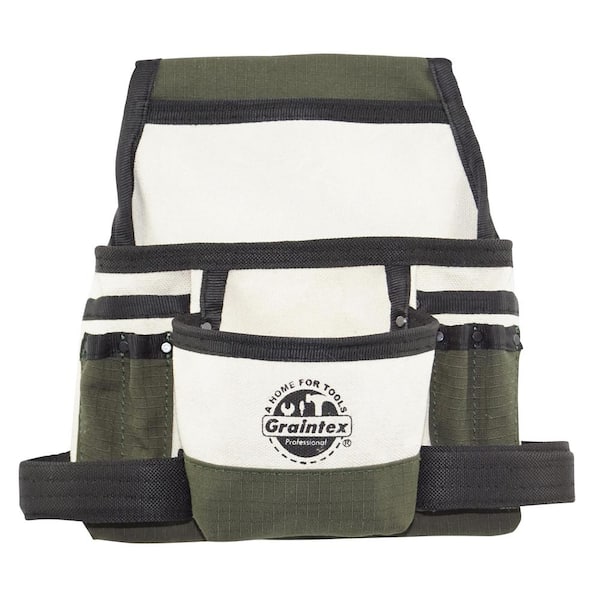 9-Pocket Canvas Nail and Tool Pouch