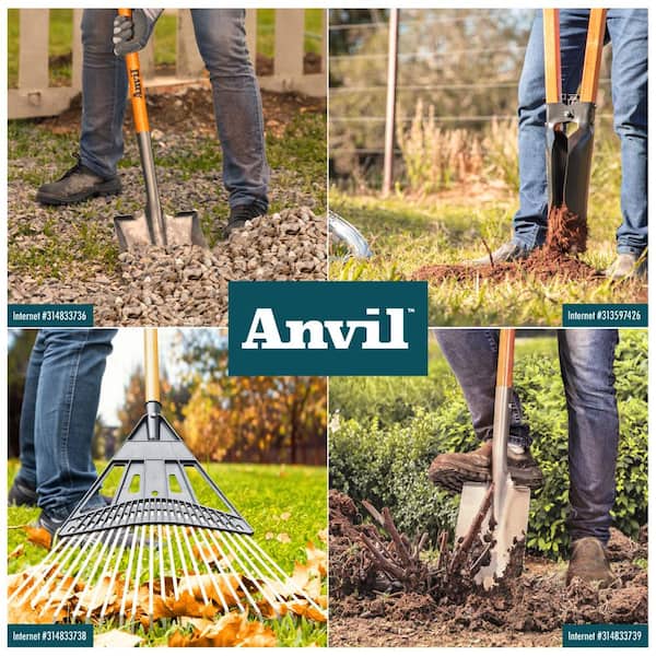 Anvil - 47 in. Wood Handle Carbon Steel Transfer Shovel