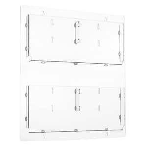 51 in. x 10 in. Clear Acrylic Wall Mounted Hanging Brochure Magazine Rack (2-Pack)