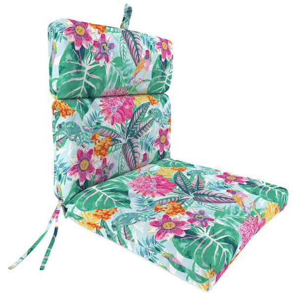 Jordan Manufacturing 44 in. L x 22 in. W x 4 in. T Rectangular Outdoor Dining Chair Cushion in Alene Aquatic