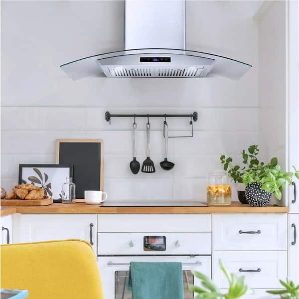 Vent-A-Hood 30 in. Chimney Style Wall Mount Range Hood with 600 CFM, Ducted  Venting & 2 LED Lights - Stainless Steel