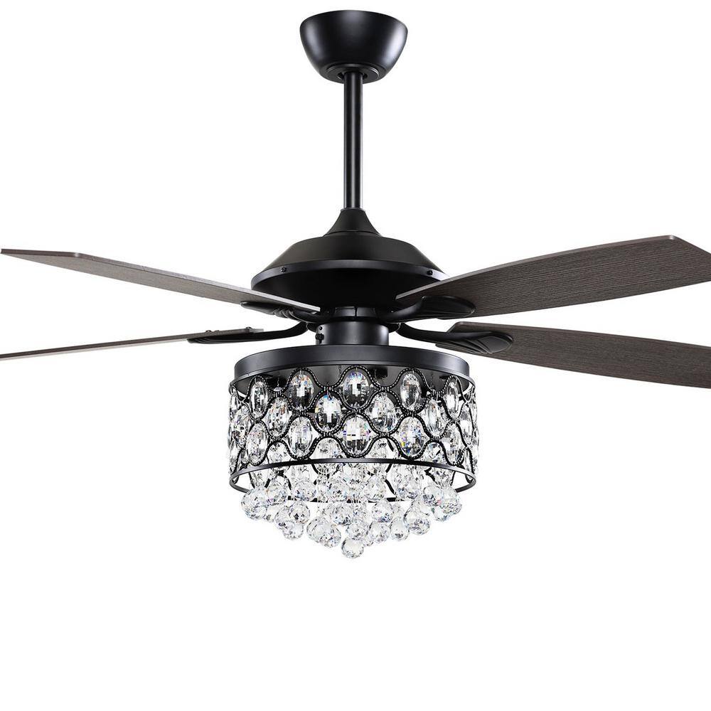 black crystal ceiling fan