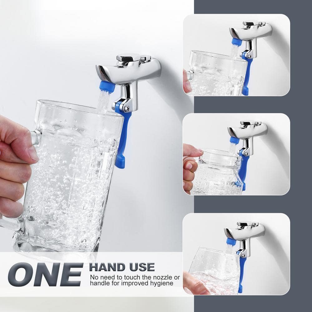 Chrome Wall Mounted Single Handle Pot Filler Faucet