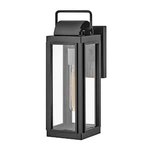 Sag Harbor 1-Light Black Hardwired Outdoor Wall Lantern Sconce