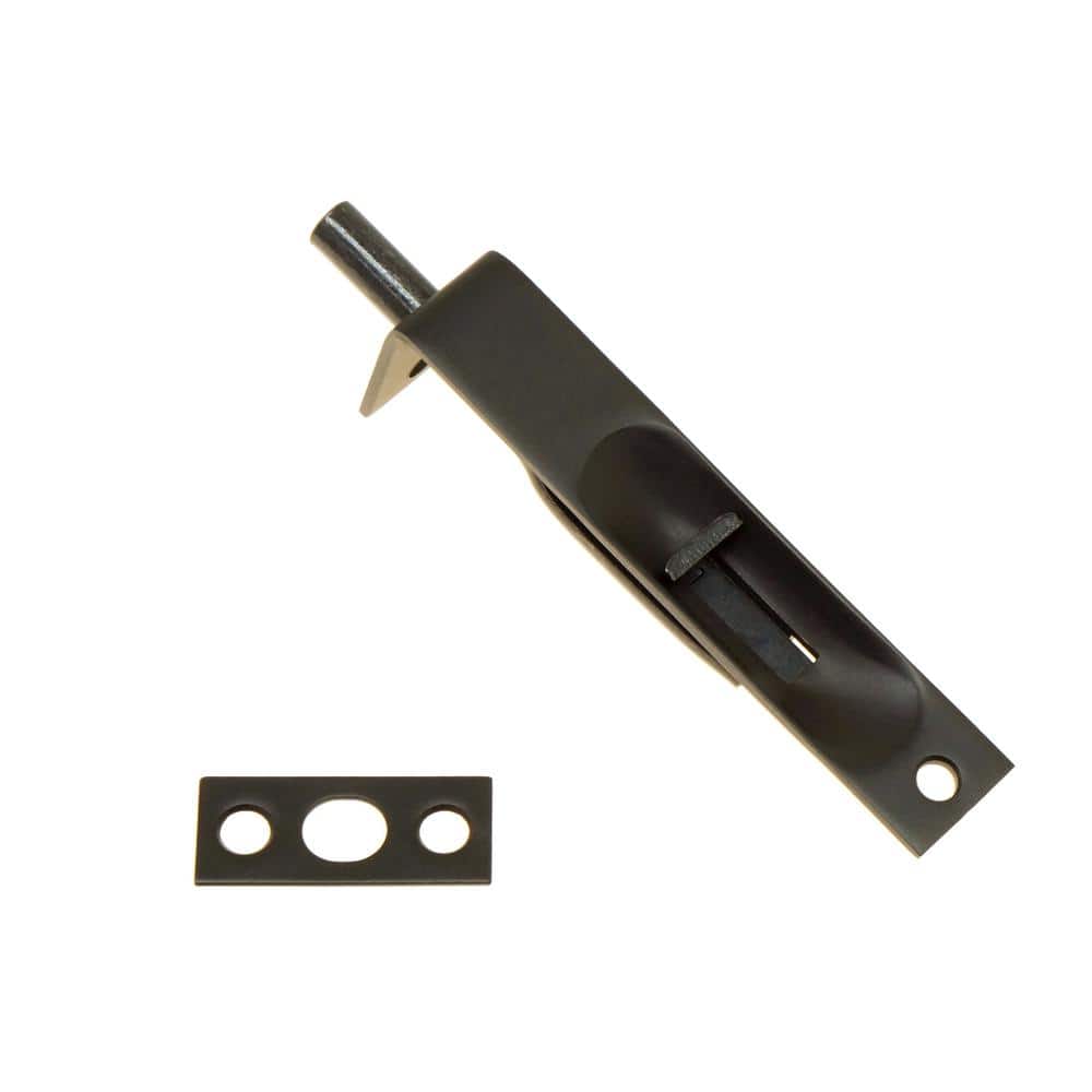 UPC 879913000106 product image for 4 in. Solid Brass Flush Bolt with Square End in Oil-Rubbed Bronze | upcitemdb.com