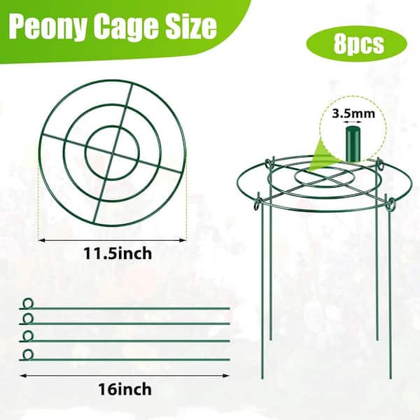 Phewnyzo 11.5 in. D x 16 in. H Peony Cages and Supports, Heavy