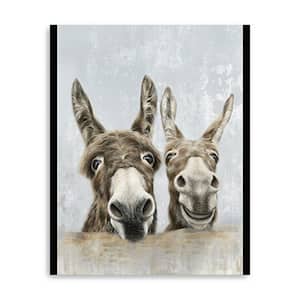Victoria Cute Donkeys by Unknown 1-Piece Giclee Unframed Animal Art Print 24 in. x 18 in.