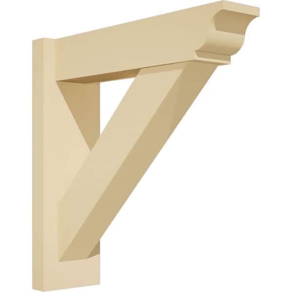 Ekena Millwork Traditional 5 in. W x 18 in. H x 18 in. D Signature Urethane Polyurethane Outlooker with Traditional Ends