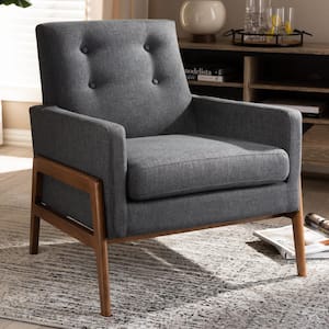 Perris Dark Gray Fabric Lounge Chair