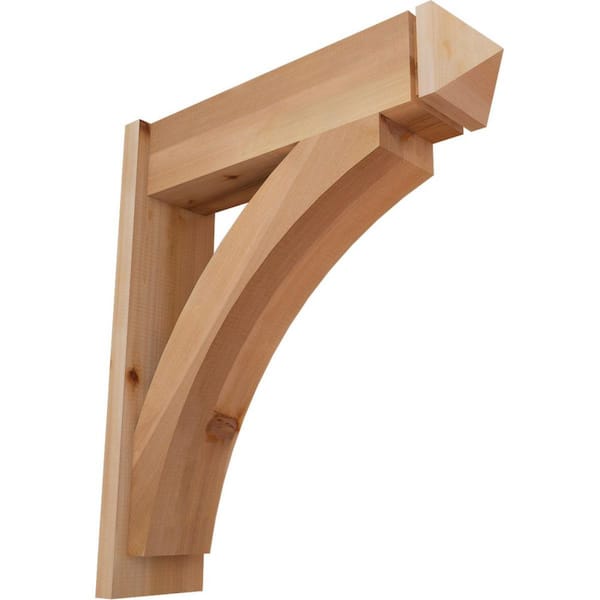 Ekena Millwork 8 in. x 32 in. x 28 in. Thorton Arts and Crafts Smooth Western Red Cedar Outlooker