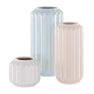 Emari 11.75 in. Glazing Assorted Decorative Vase (Set of 3)