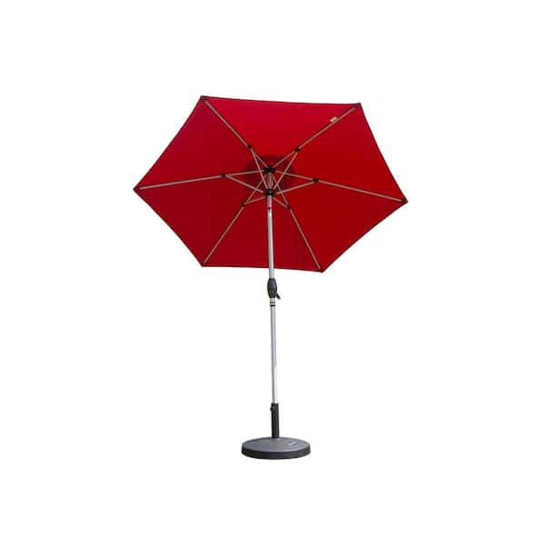 Boosicavelly 7.5 ft. Aluminum Market Patio Umbrella in Brick Red with Vent