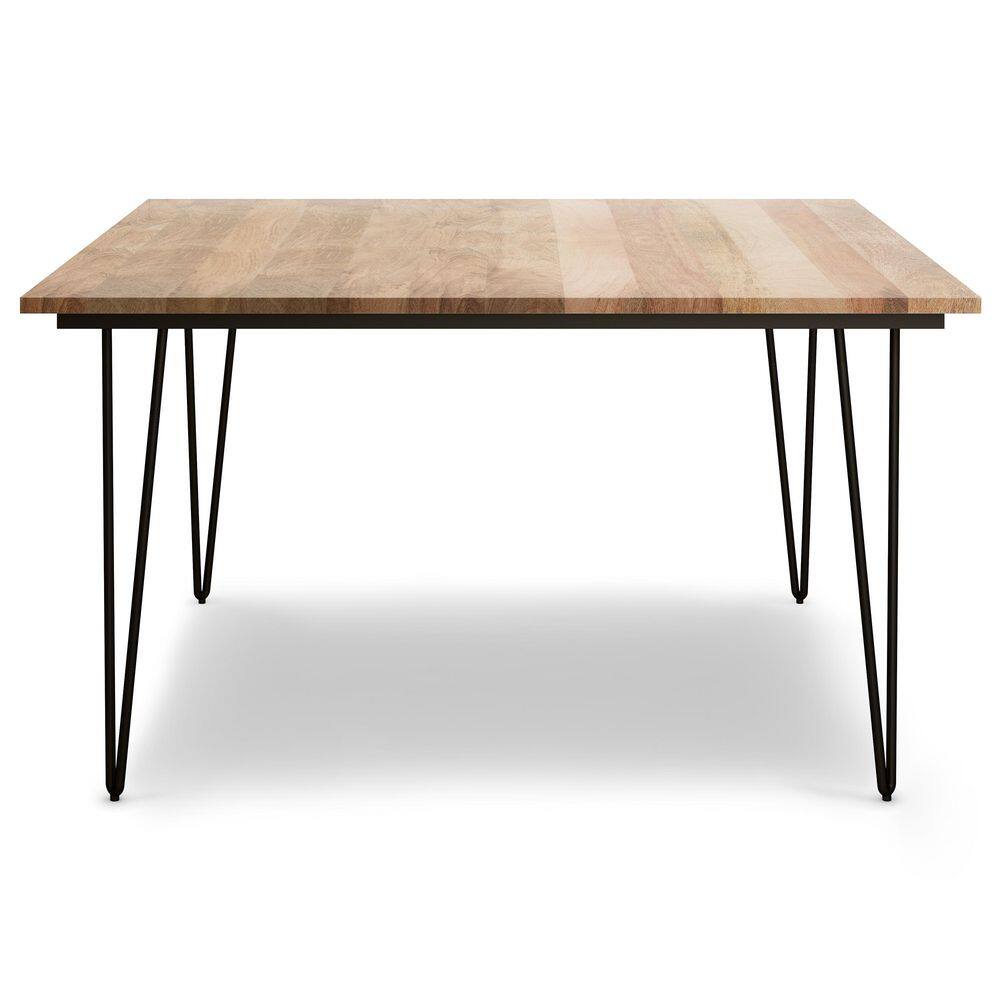 Hunter Square 54" Solid Mango Wood Dining Table in Natural