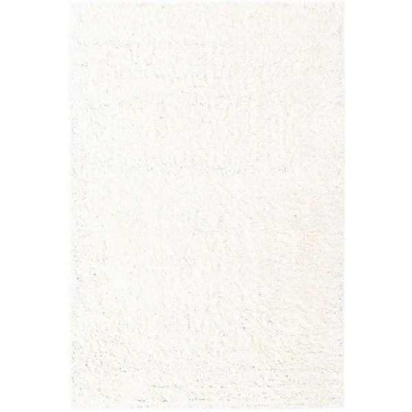 Unique Loom Solid Shag Snow White 6' 1 x 9' 0 Area Rug 3127912 - The ...