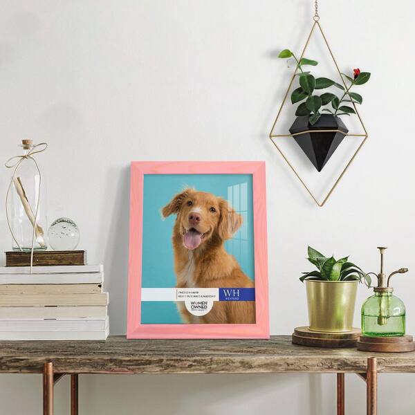 Woodgrain 8 in. x 10 in. Sunset Pink Picture Frame