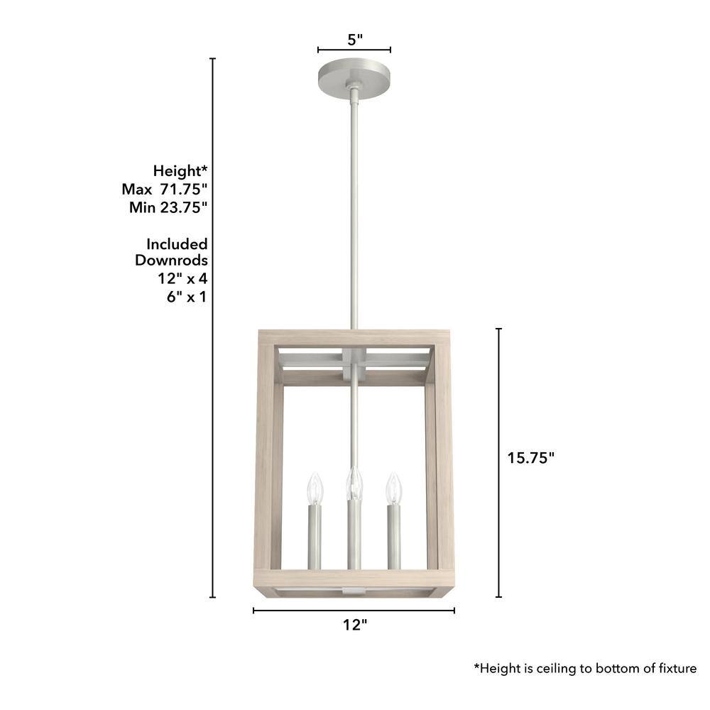 Brushed Nickel 12" Aluminum LED Pendant Light Fixture
