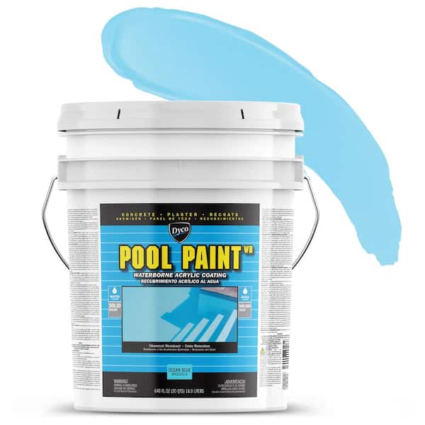 Dyco Pool Paint 5 Gal. 3151 Ocean Blue Semi-Gloss Acrylic Exterior