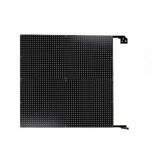 48 in. W x 48 in. H x 1-1/2 in. D Wall Mount Double-Sided Swing Panel Black HDF Pegboard