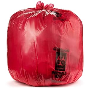 Aluf Plastics 45 Gal. (40 in. x 47 in.) Red Infectious Waste Bags Meets DOT Federal Requirements Case of 100