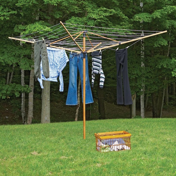 Greenway GCL9FAB Large Outdoor Bamboo Rotary Clothesline