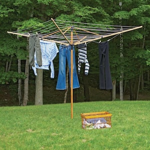 Large Outdoor Bamboo Rotary Clothesline