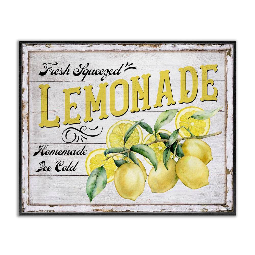 Fresh Squeezed Lemonade by Creatif Belle Black Framed Food Giclee Art Print 16 in. x 20 in. price history on PriceWatchPro