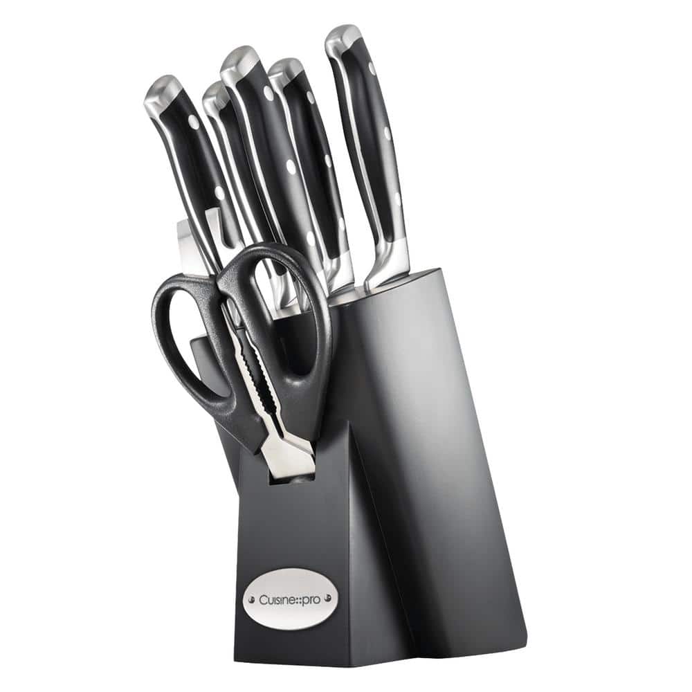 8 pcs Professional Stainless Steel Kitchen Knife Set With Block – Knife  Depot Co.