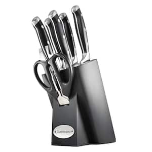 ARTISAN 7-Piece Stainless Steel Knife Set with Finster Knife Block