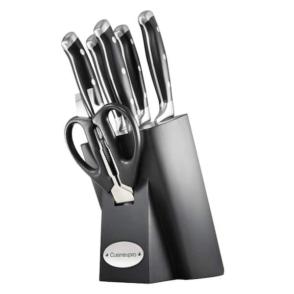 Icel Absolute Steel 7 Pieces Knife Block Matte Black – Bright Kitchen