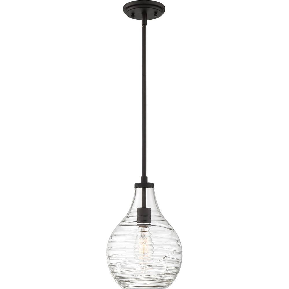 Elegant Genie Mini Pendant Light in Old Bronze with Clear Glass